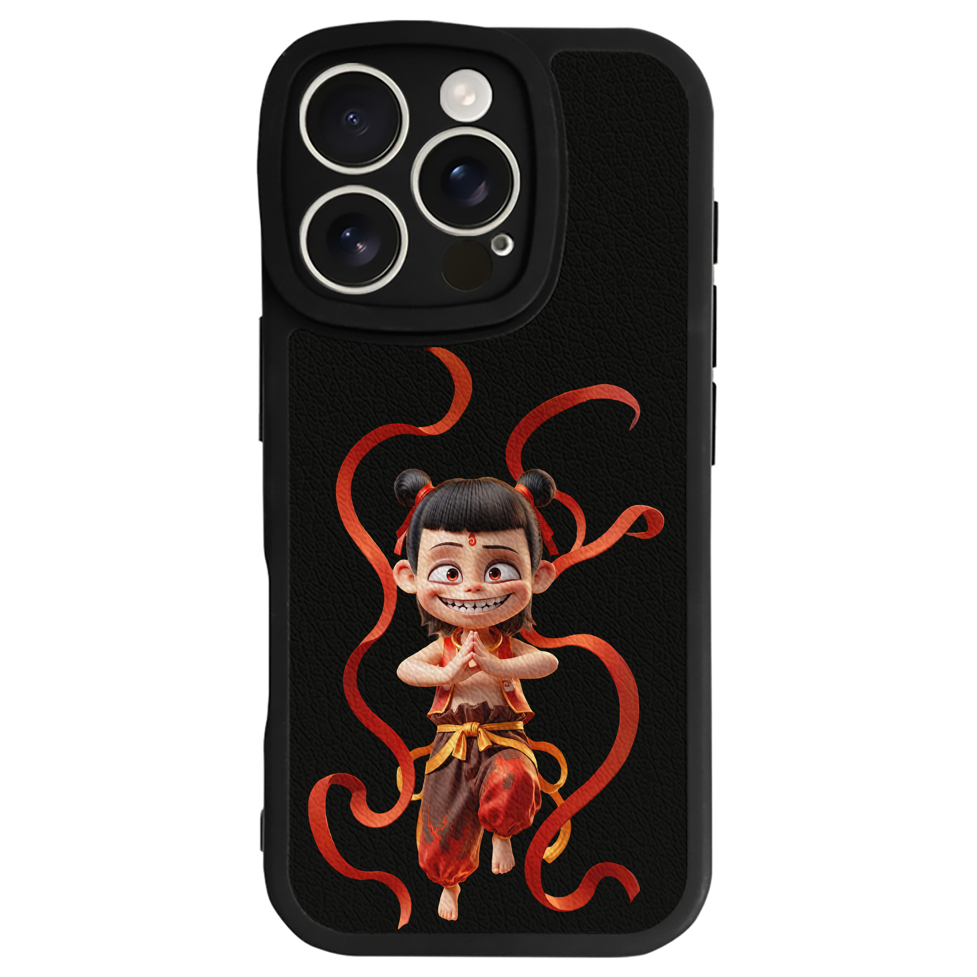 （画像用） Ne Zha 2 ナタ 魔童の大暴れ 【iPhone 16シリーズ対応】シリコンスマホケース（レザー調） 材質：シリコン